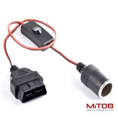 OBD2  cable Car OBDll device driving recorder taking wire cigarette lighter DC head multi-function power cord