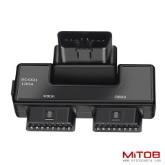 OBD2 1 to 2 adapter  16 pin 16 core automotive truck new energy OBD universal with DC5521 interface