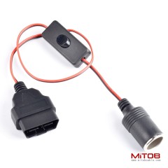 OBD2  cable Car OBDll device driving recorder taking wire cigarette lighter DC head multi-function power cord