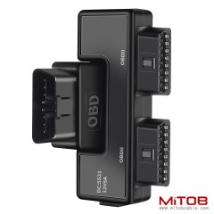 OBD2 1 to 2 adapter  16 pin 16 core automotive truck new energy OBD universal with DC5521 interface