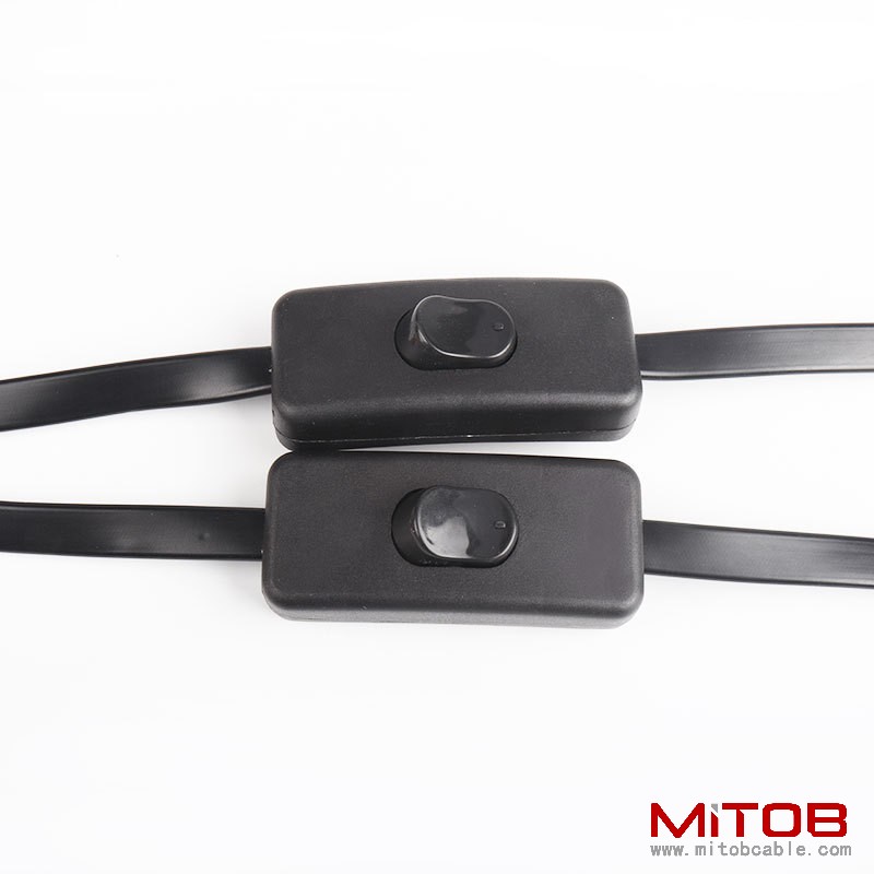 60CM Automotive OBD2 one to  two with switch extension splitter Y cable  flat OBD2 one to two adapter cable