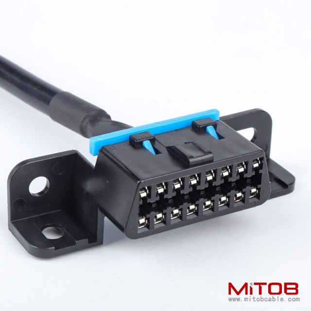 Car OBD cable OBD2 one  to  two 16 pin plug extension cable