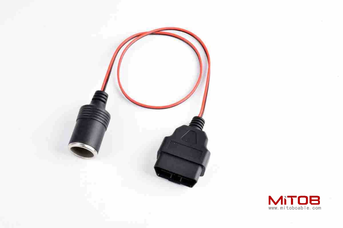 OBD2  cable Car OBDll device driving recorder taking wire cigarette lighter DC head multi-function power cord