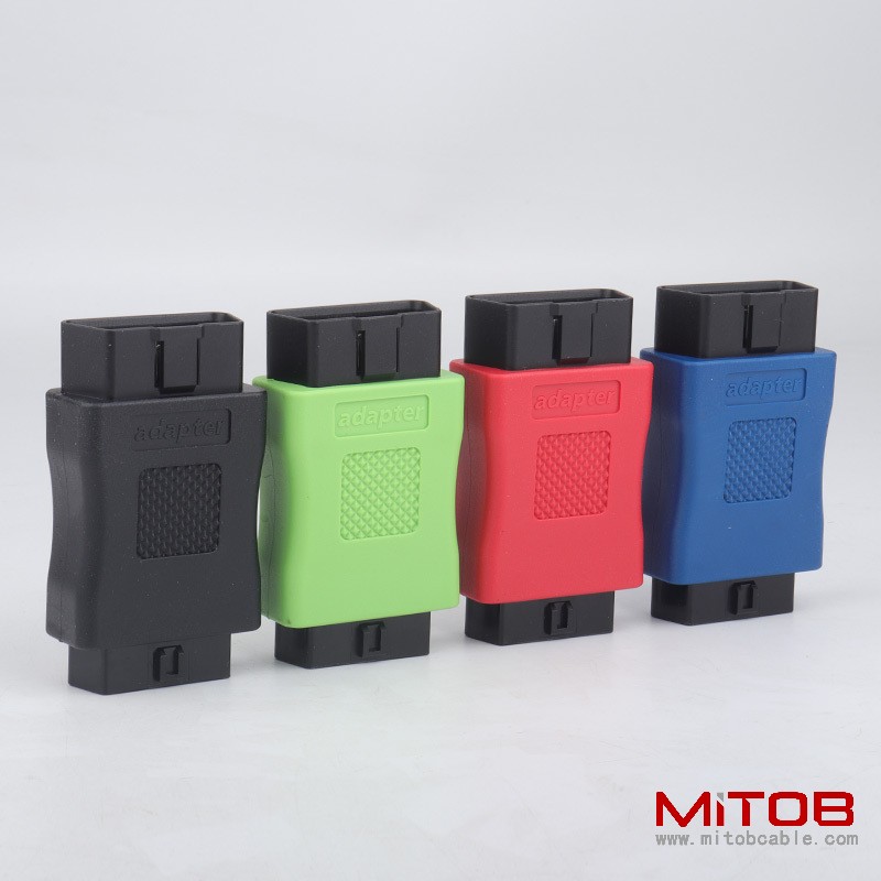 Car OBD2 plug on-board computer OBD2 16P adapter 12V/24V anti wear