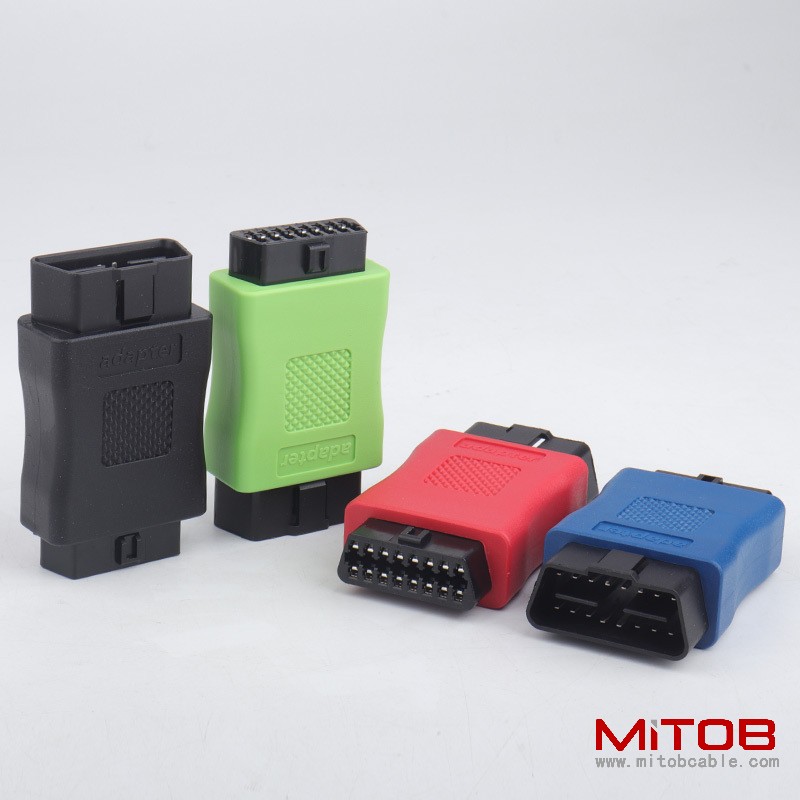 Car OBD2 plug on-board computer OBD2 16P adapter 12V/24V anti wear