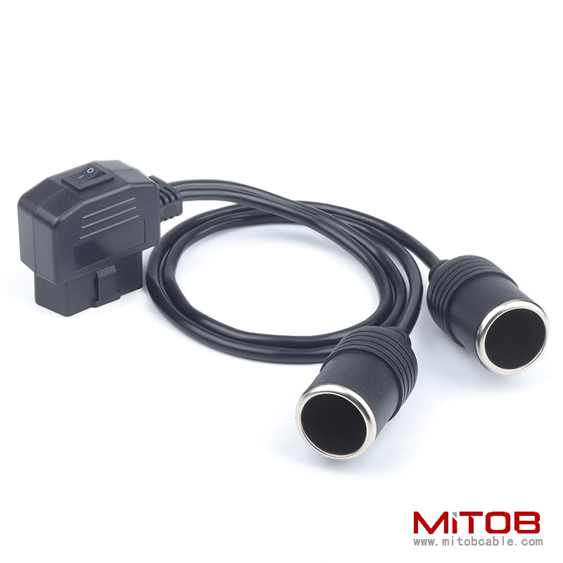 50cm  Car OBD to two cigarette lighter cable 60cm  1M OBD to one cigarette lighter cable