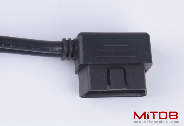 Car OBD2 one in two extension cable, Toyota  vehicle interface OBD 16 core connection wire special harness 