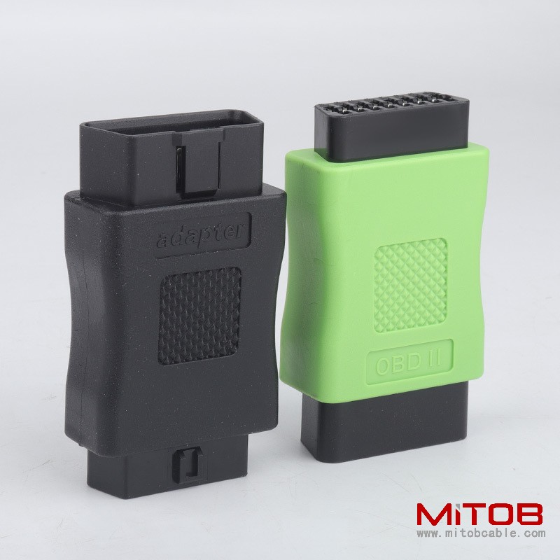 Car OBD2 plug on-board computer OBD2 16P adapter 12V/24V anti wear