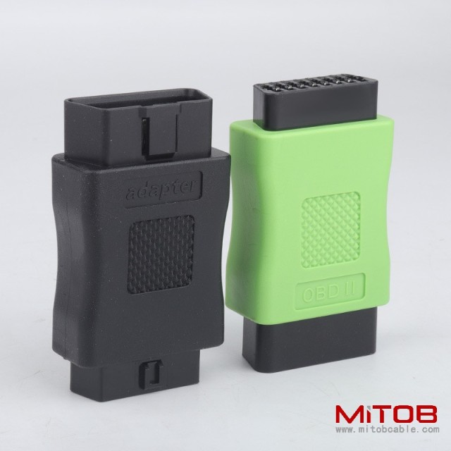 Car OBD2 plug on-board computer OBD2 16P adapter 12V/24V anti wear
