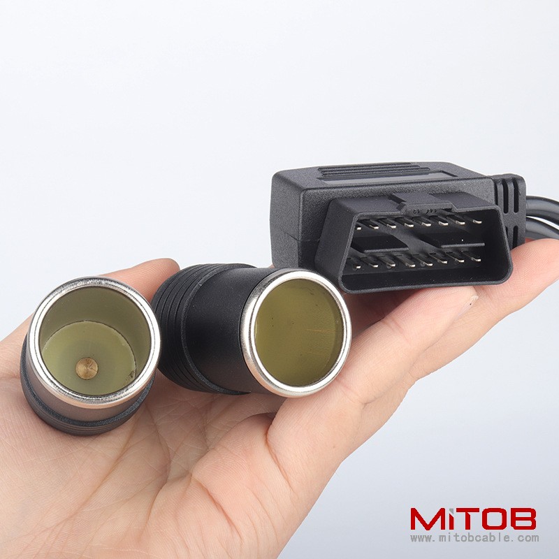 50cm  Car OBD to two cigarette lighter cable 60cm  1M OBD to one cigarette lighter cable