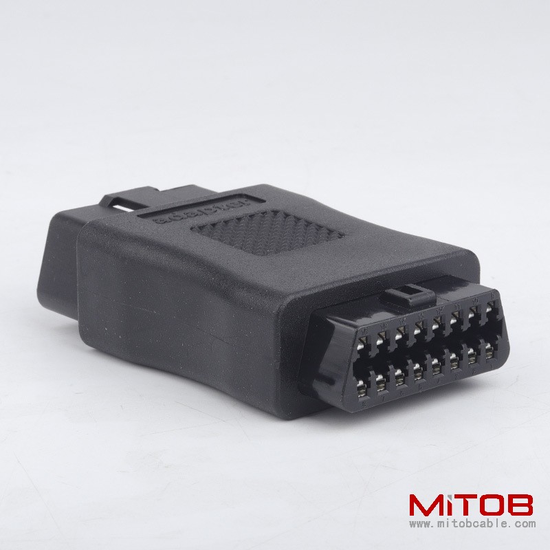 Car OBD2 plug on-board computer OBD2 16P adapter 12V/24V anti wear