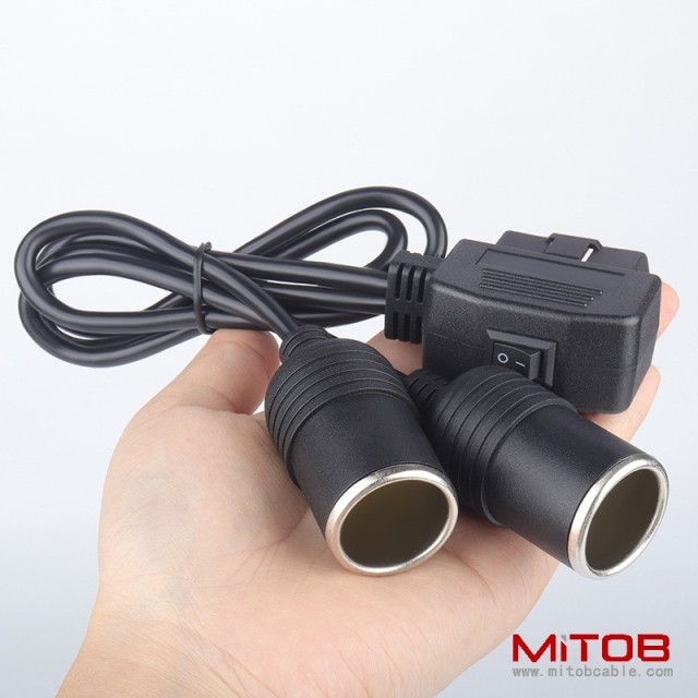 50cm  Car OBD to two cigarette lighter cable 60cm  1M OBD to one cigarette lighter cable