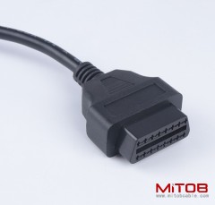 Car OBD2 one in two extension cable, Toyota  vehicle interface OBD 16 core connection wire special harness 