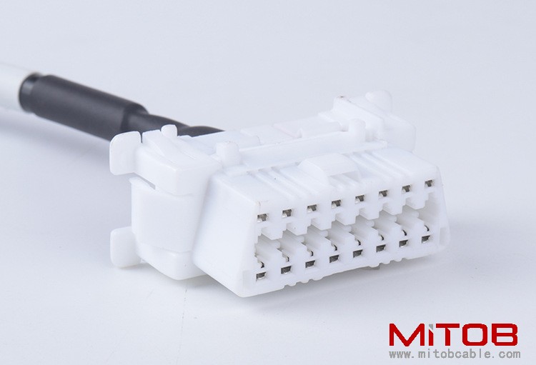 Car OBD2 one in two extension cable, Toyota  vehicle interface OBD 16 core connection wire special harness 