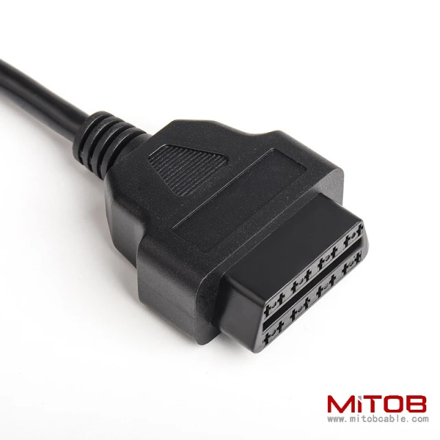 30CM  60CM  1M OBDII 16Pin female  to  open end cable  ELM327 extension wire OBD2 Cable