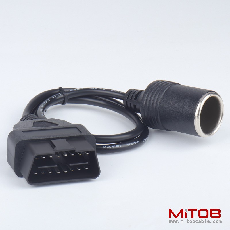 50cm  Car OBD to two cigarette lighter cable 60cm  1M OBD to one cigarette lighter cable