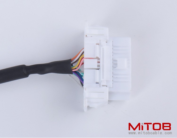 Car OBD2 one in two extension cable, Toyota  vehicle interface OBD 16 core connection wire special harness 