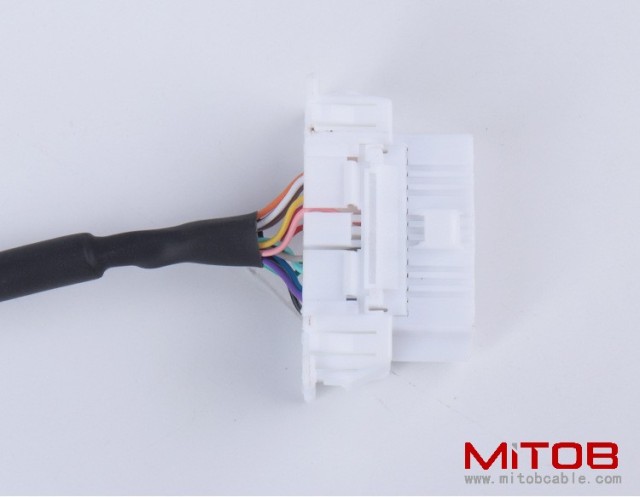 Car OBD2 one in two extension cable, Toyota  vehicle interface OBD 16 core connection wire special harness 
