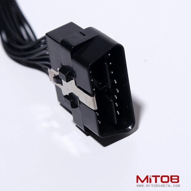 Automotive OBD2 one to two extension cable OBD 2 extension cable OBD 16PIN one to two adapter cable