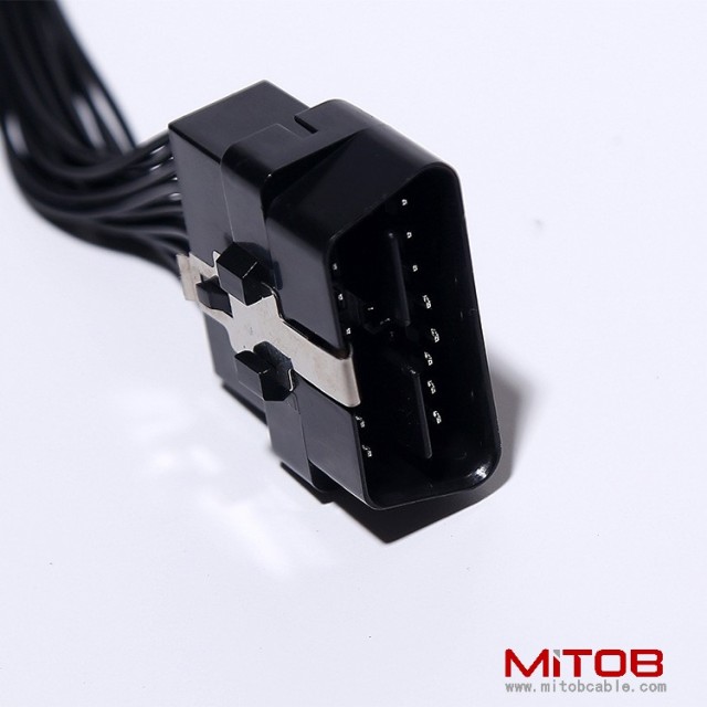 Automotive OBD2 one to two extension cable OBD 2 extension cable OBD 16PIN one to two adapter cable