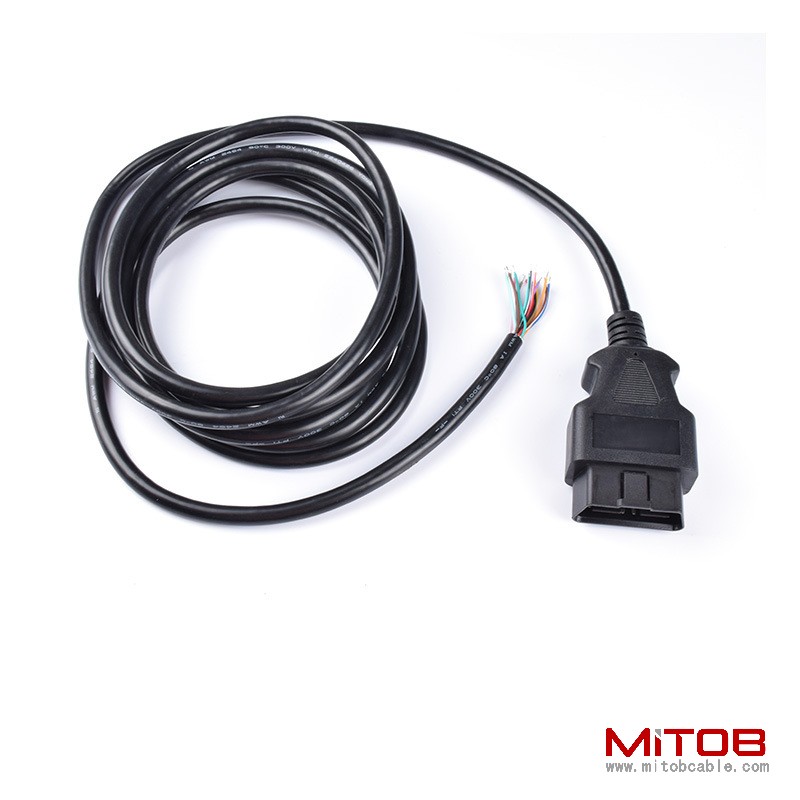 30cm 60cm  1m 1.5m 3m OBD2 16Pin male to open End  cable