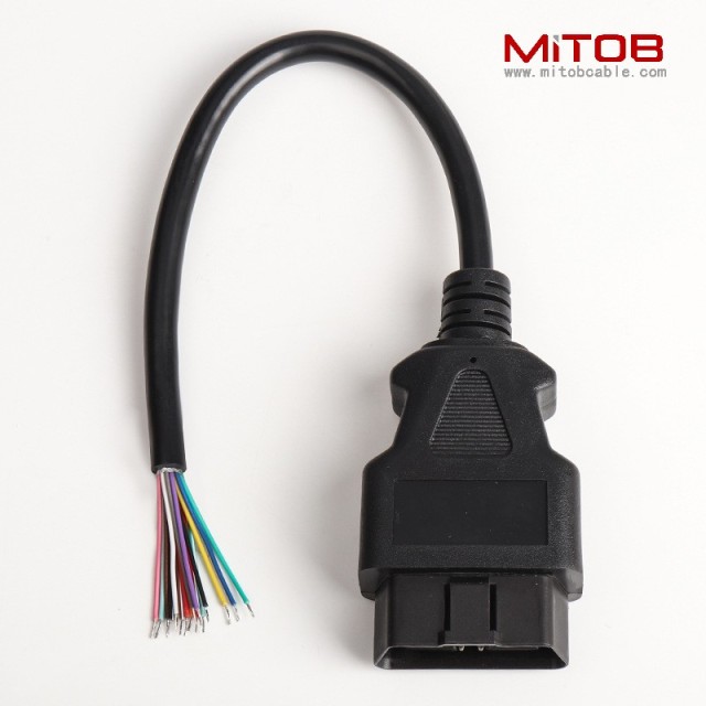 30cm 60cm  1m 1.5m 3m OBD2 16Pin male to open End  cable