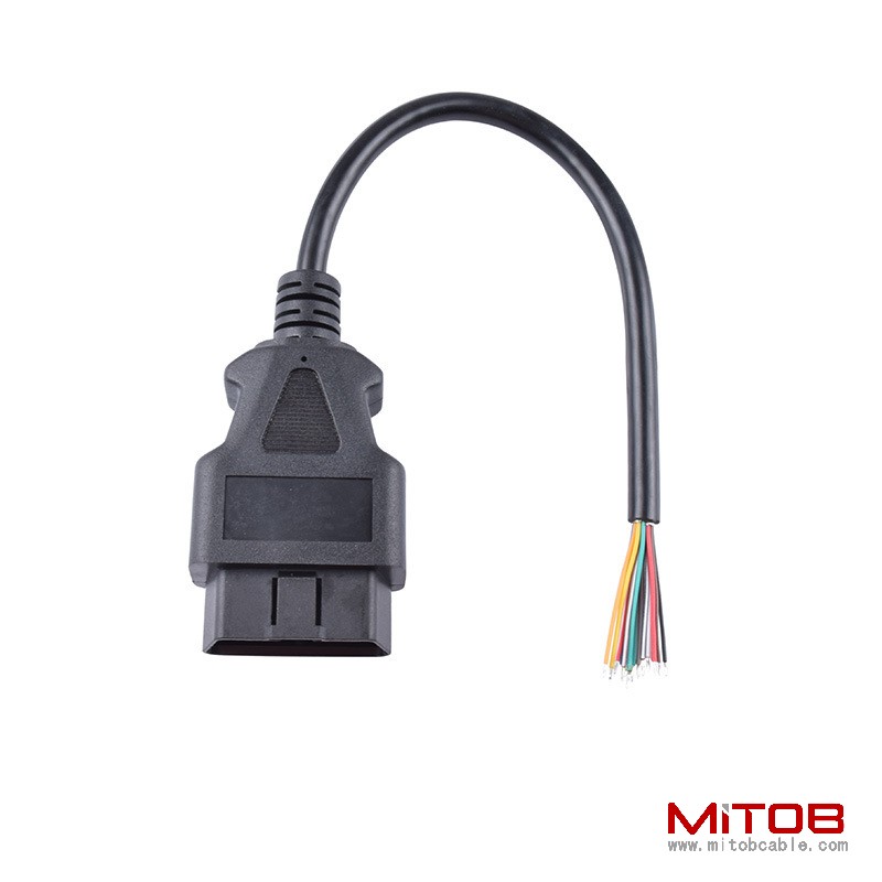 30cm 60cm  1m 1.5m 3m OBD2 16Pin male to open End  cable