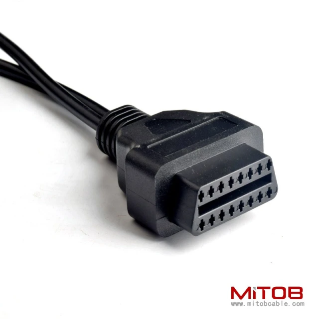 OBD 16pin one to two adapter cable OBDll to 4pin and 6pin motorcycle diagnostic cable