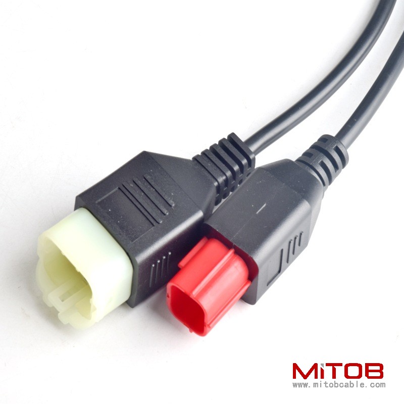 OBD 16pin one to two adapter cable OBDll to 4pin and 6pin motorcycle diagnostic cable
