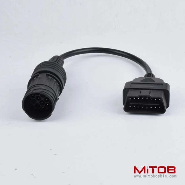 10Pin male to OBD2 16pin  adapter cable for BMW motorcycle