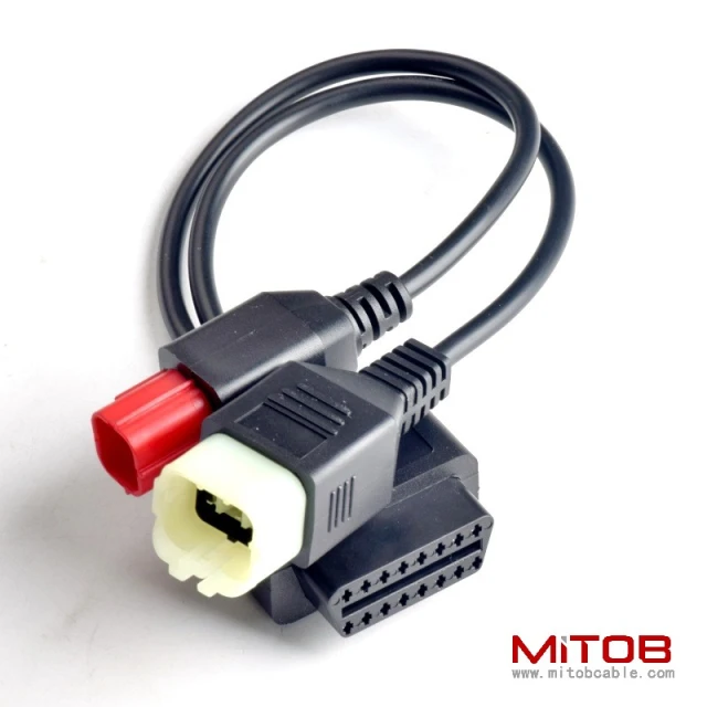 OBD 16pin one to two adapter cable OBDll to 4pin and 6pin motorcycle diagnostic cable