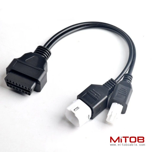 OBD OBDll 16 pin cable for Honda motorcycles OBDll 16 pin to 4 pin and 6 pin cable