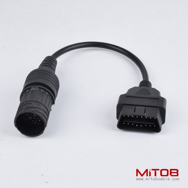 10Pin male to OBD2 16pin  adapter cable for BMW motorcycle