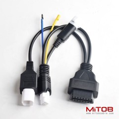 Yamaha One to Two  OBD16pin Cable for Honda Motorcycle OBd2 16pin to 3Pin and 4pin cable