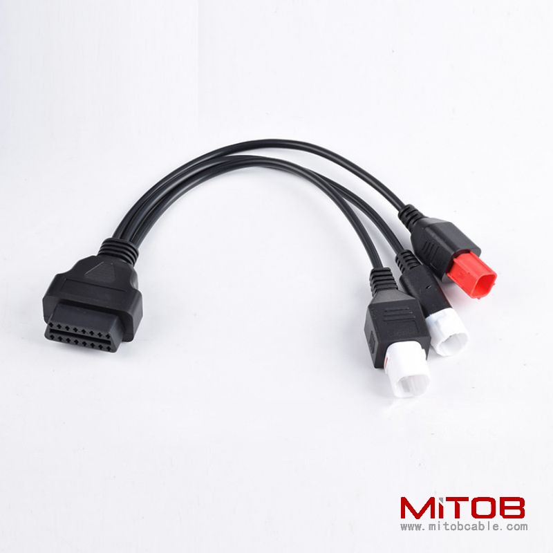 Obd2 to  3pin and 4 pin motorcycle cable obdII to  3 pin and  4 pin and  6 pin cable for Yamaha