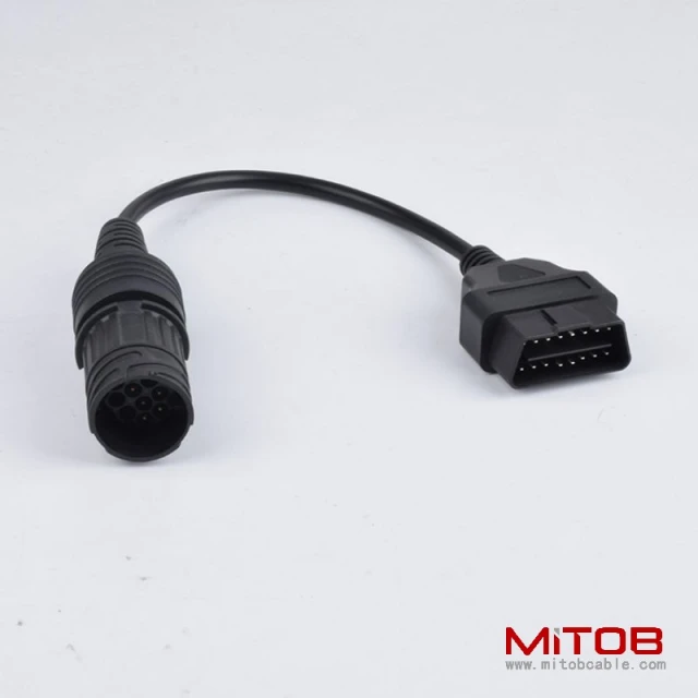 10Pin male to OBD2 16pin  adapter cable for BMW motorcycle