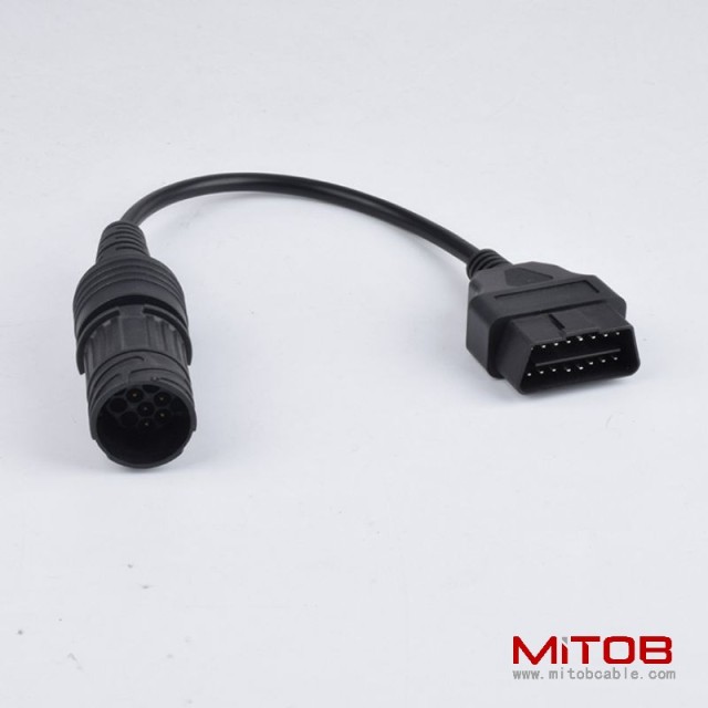 10Pin male to OBD2 16pin  adapter cable for BMW motorcycle