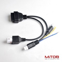Yamaha One to Two  OBD16pin Cable for Honda Motorcycle OBd2 16pin to 3Pin and 4pin cable