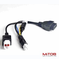 Yamaha One to Two  OBD16pin Cable for Honda Motorcycle OBd2 16pin to 3Pin and 4pin cable