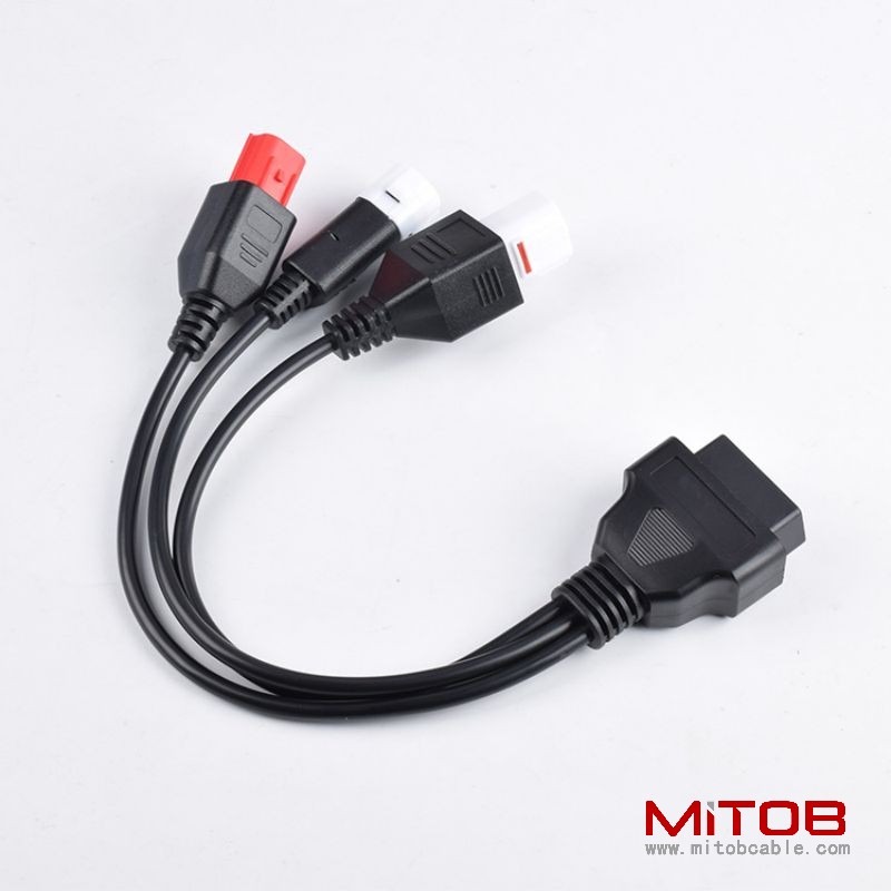 Obd2 to  3pin and 4 pin motorcycle cable obdII to  3 pin and  4 pin and  6 pin cable for Yamaha