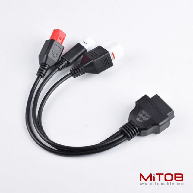 Obd2 to  3pin and 4 pin motorcycle cable obdII to  3 pin and  4 pin and  6 pin cable for Yamaha