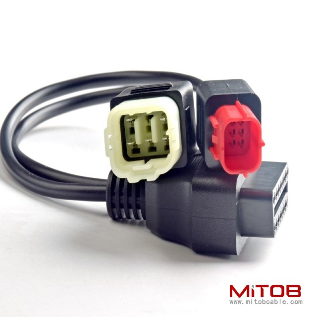OBD 16pin one to two adapter cable OBDll to 4pin and 6pin motorcycle diagnostic cable