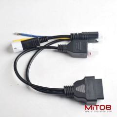 Yamaha One to Two  OBD16pin Cable for Honda Motorcycle OBd2 16pin to 3Pin and 4pin cable