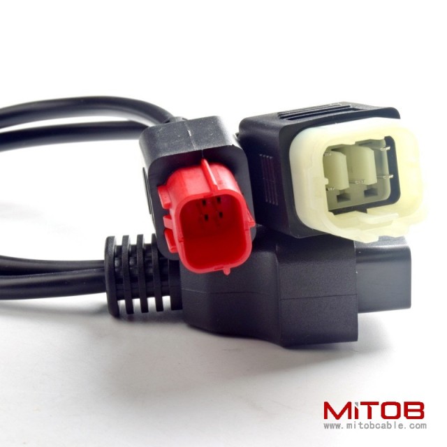 OBD 16pin one to two adapter cable OBDll to 4pin and 6pin motorcycle diagnostic cable