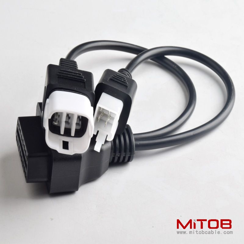 OBD OBDll 16 pin cable for Honda motorcycles OBDll 16 pin to 4 pin and 6 pin cable