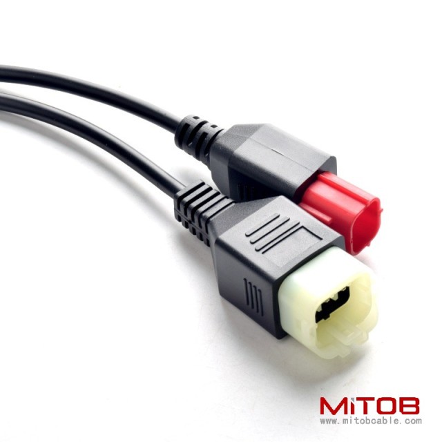OBD 16pin one to two adapter cable OBDll to 4pin and 6pin motorcycle diagnostic cable