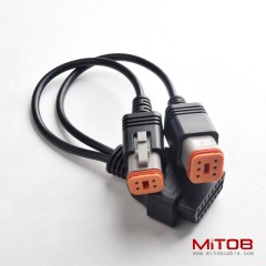 OBD OBD2 splitter Y  CABLE  for Honda Motorcycle  OBDll  16pin to 4pin and 6pin   CABLE