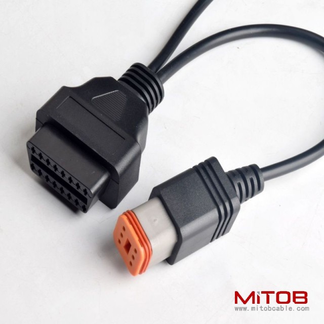 OBD OBD2 splitter Y  CABLE  for Honda Motorcycle  OBDll  16pin to 4pin and 6pin   CABLE