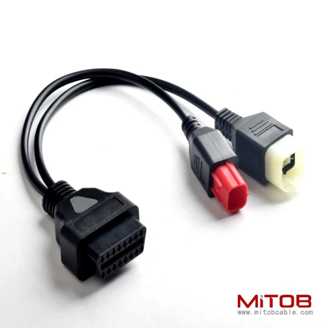OBD 16pin one to two adapter cable OBDll to 4pin and 6pin motorcycle diagnostic cable