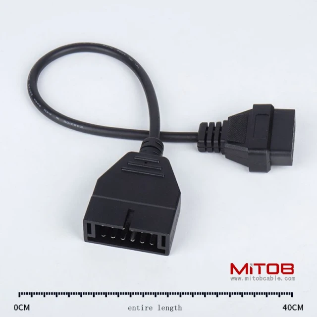 40cm GM 12pin to OBD2 16Pin cable universal 12 pin to 16 pin cable